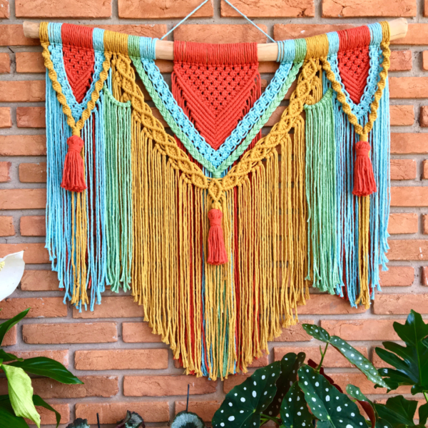 Painél de parede em Macramê DEUSA