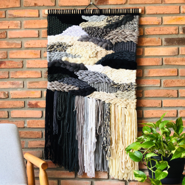 Tapeçaria de parede Macraweave NOIR